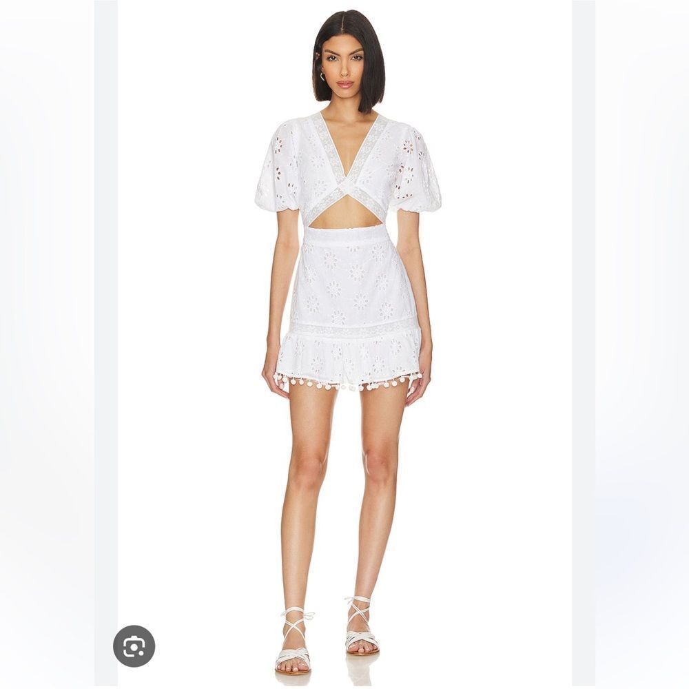 Tularosa X Jetset Christina Carly Mini Dress In Summer White